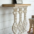 thumbnail image 3 of Royard Oaktree Distressed Console Table, Antique White Entrytable w/Wood Carvings & Scrollwork Base, 3 of 7