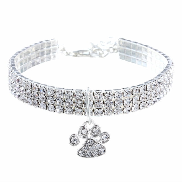 Xiao Hua Collar decorativo para mascotas, accesorio decorativo para gatos y perros, rango ajustable para cachorros, collares para perros y gatos, accesorios de aseo para mascotas, blanco, S