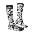 thumbnail image 3 of Balery Skull and palm leaves Printed Novelty Socks Men's Women's Crew Socks Sports Socks Knee High Socks Cotton Socks Quirky and Cool Socks, 3 of 9