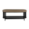 thumbnail image 4 of 45" Modern Upholstered Top Wood Bench - Black / Brown, 4 of 5