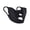 Black, variant on Light Weight Sports Face Mask With Unique Cutout Antislip Elastic Strap Dustproof Fabric For Cycling Enthusiasts
