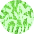 thumbnail image 1 of Ahgly Company Indoor Round Abstract Green Modern Area Rugs, 3' Round, 1 of 4