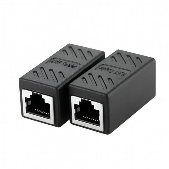 GJX 2Pcs RJ45 Female Coupler Cat5/Cat6 LAN Ethernet Cable Extender Adapter Connector