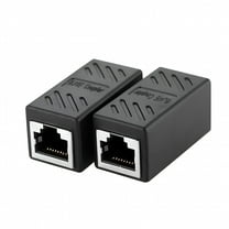 GJX 2Pcs RJ45 Female Coupler Cat5/Cat6 LAN Ethernet Cable Extender Adapter Connector
