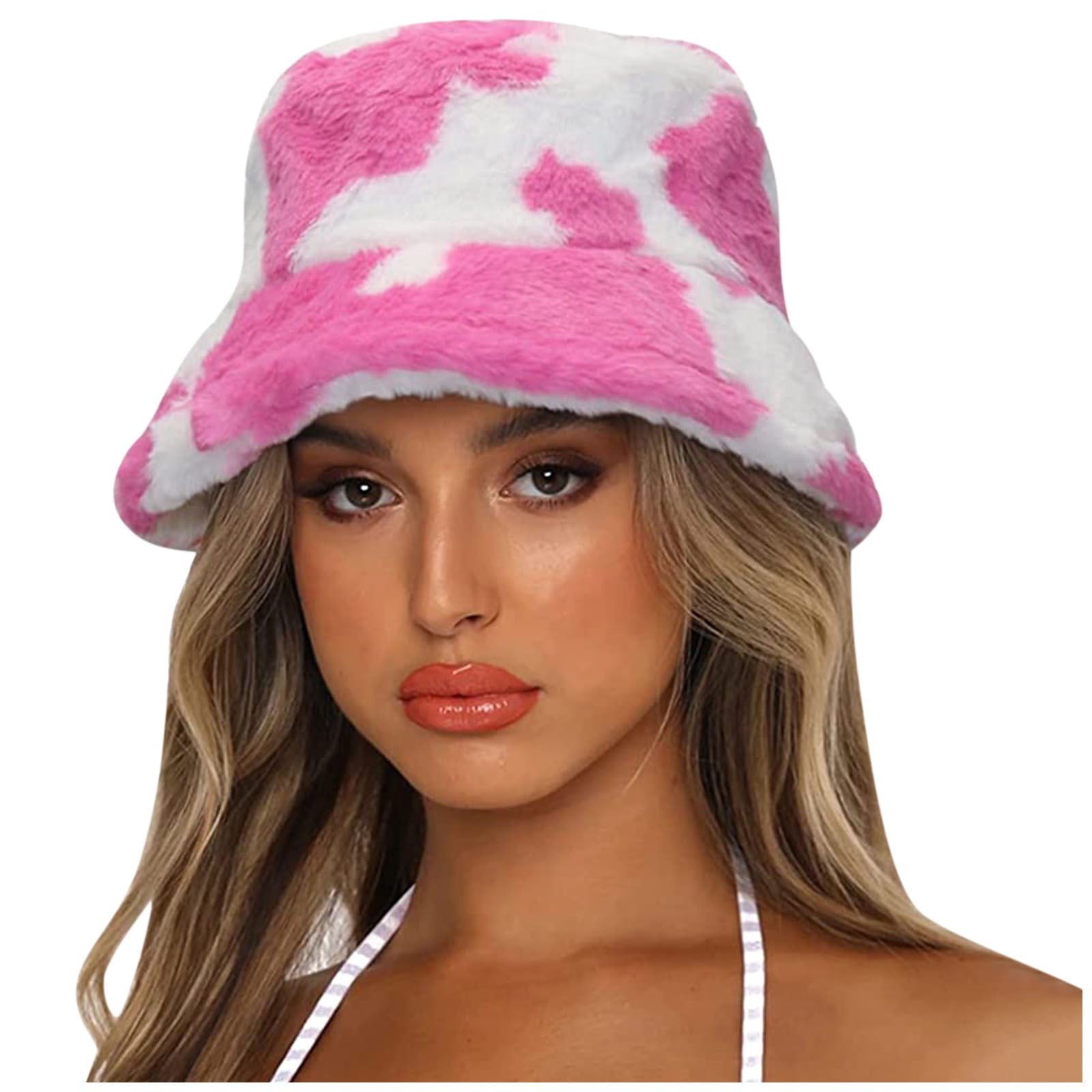 Heiheiup Basin Cap Bucket Men Thick Hat Hat Warm Printed Bucket