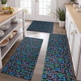 thumbnail image 2 of Math Equations Colorful Symbols Pattern Kitchen Rugs Sets Of 3,Kitchen Runner Rugs Non Skid Washable,Decorative Kitchen Floor Mats for Kitchen,Sink,Laundry,17"x30"+ 17"x47" + 17"x59", 2 of 6
