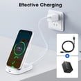 thumbnail image 6 of SOLPOWBEN Wireless Charger Stand 15w Max Fast Wireless Charging Stand Compatible with iPhone 17/17 Plus/17 Pro Max 16/15/14/13/SE/12 Series (Without AC Adapter) White, 6 of 6