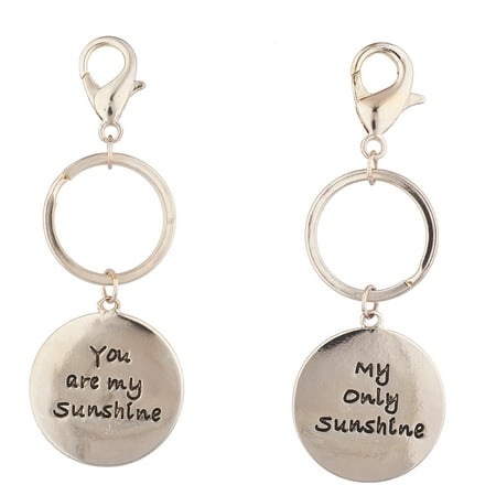 Lux Accessories Rose Gold Tone You Are My Sunshine My Only Sunshine Keychain (My Best Catch Keychain)