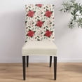 thumbnail image 5 of Chair Covers for Dining Room Set of 6,Watercolor Farm Red Flowers Stretch Seat Protector Removable Washable Chairs Slipcovers for Kitchen Banquet Wedding Hotel,Pine Fruit Country Floral, 5 of 6