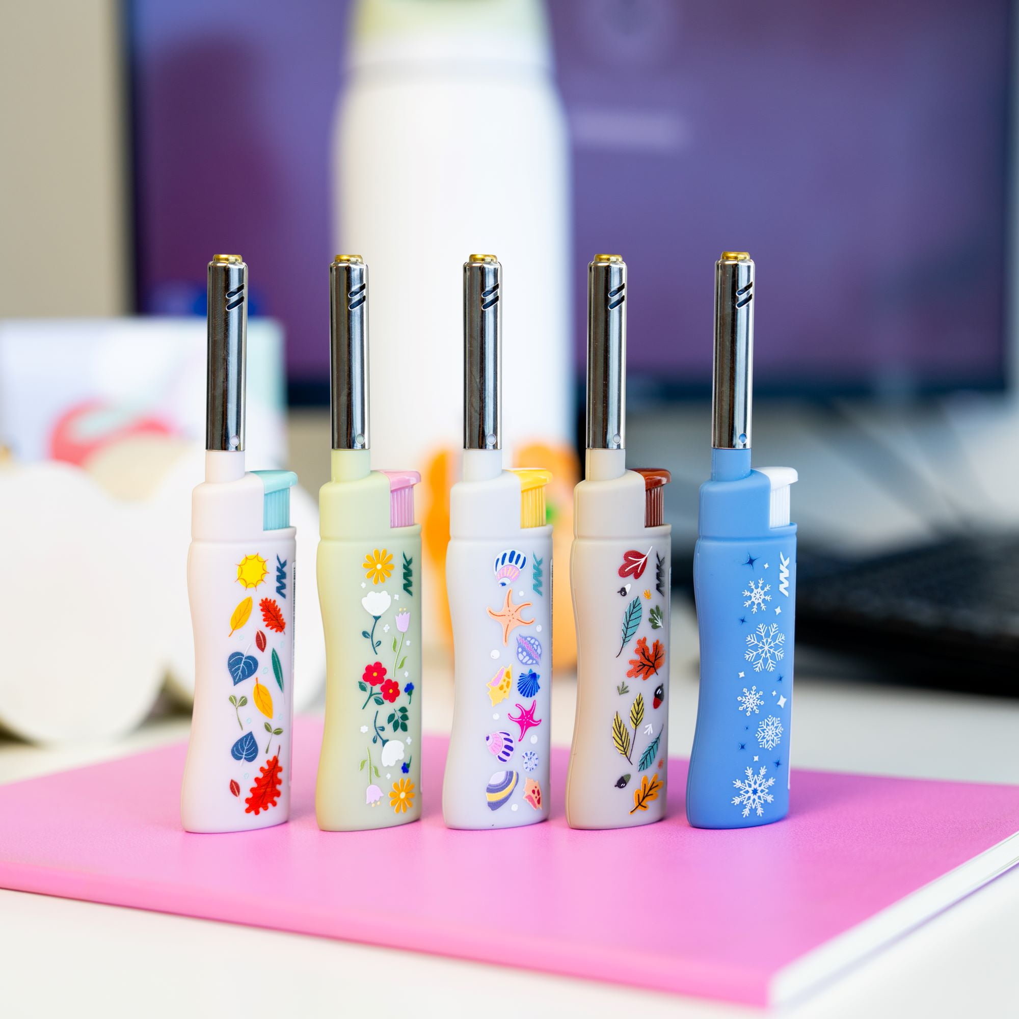 M-K Windproof Butane Refillable Candle Lighters, 5-Pack