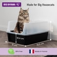 thumbnail image 2 of Caja de arena para gatos IRIS USA XXL con la parte superior abierta, 30 de largo x 20 de ancho x 14 de alto, color negro, 2 of 9
