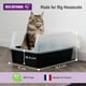 thumbnail image 2 of Caja de arena para gatos IRIS USA XXL con la parte superior abierta, 30 de largo x 20 de ancho x 14 de alto, color negro, 2 of 9