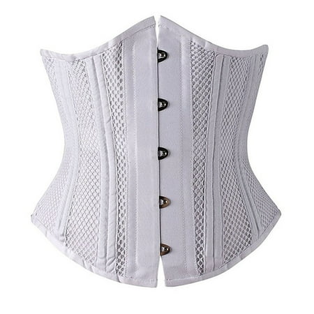 

LEAPAIR Waist Training Corsets Double Steel Boned Heavy Duty Underbust Body Shaper for Women L