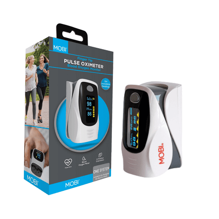 MOBI Digital Fingertip Pulse Oximeter - Heart Rate & Oxygen Level Monitor with OLED Color Display-Analog Model