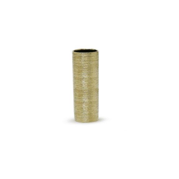 WGV Textured Gold Ceramic Cylinder - 4" Wide x 12" Height, Good quality, Heavy Weighted Base - 1 Pc