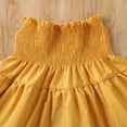 thumbnail image 4 of Toddler Baby Girl Ruffle Off Shoulder Crop Tops High Waist Maxi Skirt Headband 3PCS Set, 4 of 7