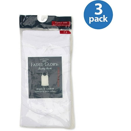 Faded Glory Girls Cami, 3 Pack