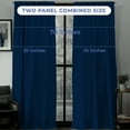thumbnail image 3 of Kotton Culture Pinch Pleated Curtains with Tiebacks & Hooks Blackout Thermal Insulated Room Darkening Window Curtains for Dining Room, Bedroom, Office W(35"+35") L72 (2 Panels, Royal Blue), 3 of 9