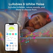 Geeni Rise & Shine - Smart Wi-Fi Kids Training Light | Sleep Timer, RGB Color Nightlight, 25 Natural Sounds, Voice Control | Establish Healthy Sleep Habits for Kids
