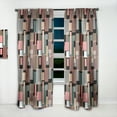 thumbnail image 2 of Designart 'Square Retro Design II' Mid-Century Modern Curtain Panel, 2 of 5