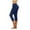 Navy, variant on Funicet Women's Plus Size Soft High Waist Yoga Pants Elastic Waist Capris Solid Leggings #Sky Blue S