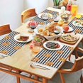 thumbnail image 2 of Paw Print Sonstripes Summer Placemats Table Placemats Set Of 4-Linen Kitchen Washable Placemats Table Mats 12x18 Inch Non-Slip Heat Resistant, 2 of 6