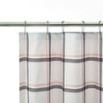 thumbnail image 5 of Mainstays 14 Piece Set, Neutral Plaid Fabric 72 in x 72 in Shower Curtain, with 72 in x 72 in Peva Liner, and 12 Metal Roller Ball Hooks, 5 of 6