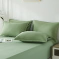 thumbnail image 7 of Davulos Full Size Comforter Sets Sage Green 7 Pieces Bed in a Bag Full Beddding Comforter Sets, Solid Lightweight Bed Set with Comforter, Sheets, Pillowcases & Shams, 7 of 7