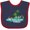 Navy and Red, variant on Inktastic Anna Maria Island Florida Boys or Girls Baby Bib