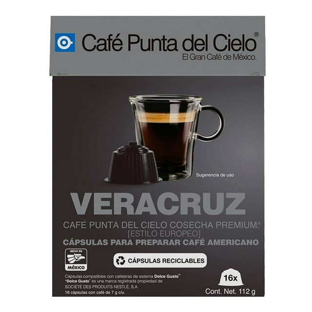Cápsulas de café Punta del Cielo Veracruz cosecha premium americano 16 pzas