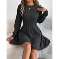 thumbnail image 7 of Cogild Cable Knitted Sweaters for Womens Dress with Long Sleeves Crew Neck Tunic Dress Sweaters Versatile Fit Classic Design for Casual Outfits, 7 of 7