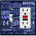thumbnail image 1 of Metal Light Switch Plate Cover Cafe Diner Coffee Sign Blue Black COF042, 1 of 13