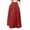 Red, variant on Clearance! Hontri Skirts for Women Women Fashion Loose Casual Long Large Solid Pleated Skirt Elastic Waist Skirt Skirts for Women Black,L