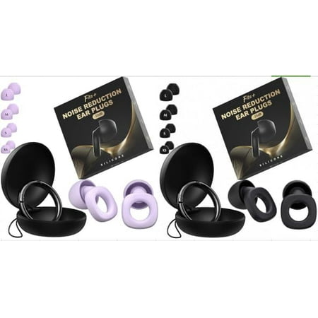 

Fita+ Soft Reusable Ear Plugs For Noise Reduction Up To 33Db 4 Pairs Xs/S/M/L Soft Silicone Ear Plugs For Sleeping Noise Cancelling Ear Plugs For Concerts