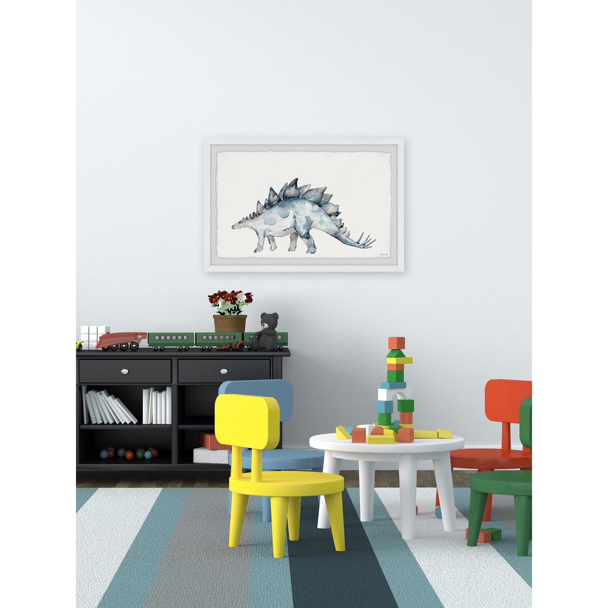 Marmont Hill Spiked Dinosaur Framed Wall Art
