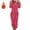 Hot Pink, variant on Fnooota Womens One-piece Pajamas, Zip up Warm Long Sleeve Fleece Winter Sleepwear Set Red Size S-2XL