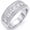 B-Silver, variant on SFTING Men Wedding Band Engagement Men Rings Round Cut 5A CZ Silver Plated Promise Band for Him Size 9