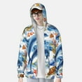 thumbnail image 2 of Kdxio Marine Animals Print Women Men Sun Protection UPF 50+ Jackets Zip Up Long Sleeve Hoodie Hiking Lightweight with Pockets, 2 of 7