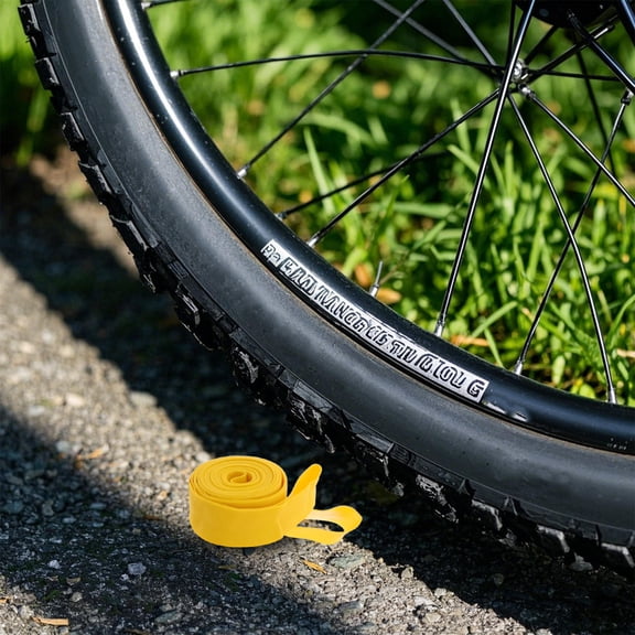 NICEXMAS 6-Pack Yellow Elastic PVC Bike Rim Tape for Tire and Enhanced Cycling Performance