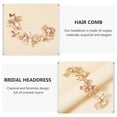 thumbnail image 2 of Miangastore Floral Hair Comb Hairband Golden 1Pack 9.3x2in, 2 of 8