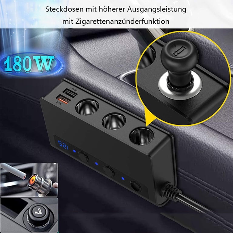 usb car cigarette lighter 24v 12V/24V Socket Dual 2.1A Charger Digital LED Voltmeter Widely compatible Dual USB Port Car Charger