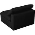 thumbnail image 5 of Meridian Furniture Serene Black Linen Fabric Deluxe Modular Armless Chair, 5 of 6