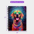 thumbnail image 5 of Hippie Rhodesian Ridgeback Portrait oil painting Watercolor Tie-dye Vintage Spiral Bound Journal Ridgebacks Dog Lover Gifts 5x7in Spiral Notebook - 00015, 5 of 5
