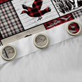 thumbnail image 4 of Homewish Rustic Dog Duck Black Out Curtains for Men, Jungle Hunting Curtains Pack of 2 (42x63 Each), Vintage Grey Red Patchwork Bedroom Curtains, Black Out Curtains Decor, 4 of 6