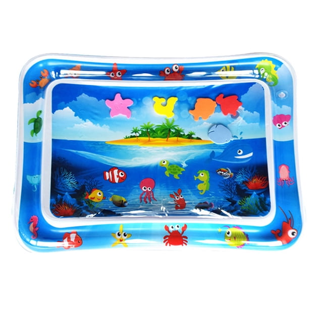 Almohadilla De Juego Acuático, Estera Inflable De Agua Para Bebé, Patrones De Animales Subacuáticos, Forma Rectangular Para Uso Doméstico