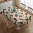 Dinosaur and Text Beige Pattern Waterproof Tablecloth, Rectangular ...