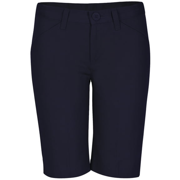 Real School Girls School Uniform Flat Front Low Rise Shorts, Sizes 4-16 & Plus