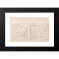 thumbnail image 2 of James Seymour 18x13 Black Modern Framed Museum Art Print Titled - Two Saddled Horses in Stalls in a Stable, 2 of 5