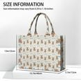 thumbnail image 3 of Large Capacity Tote Bag,Beige Highland Cow Flower Pattern Handbag Fashion Luxury Tote Bag,15.7"x13"x 5.1" Inches,Laptop Compatible, 3 of 6