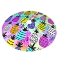 thumbnail image 2 of Kll 48" Christmas Tree Skirt Graffiti Pineapples On Neon Background Xmas Tree Skirts Mat For New Year Xmas Holiday Party Indoor Outdoor Home Decoration, 2 of 9